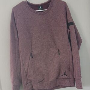 Jordan Maroon Crewneck Sweater Soft Cotton Blend